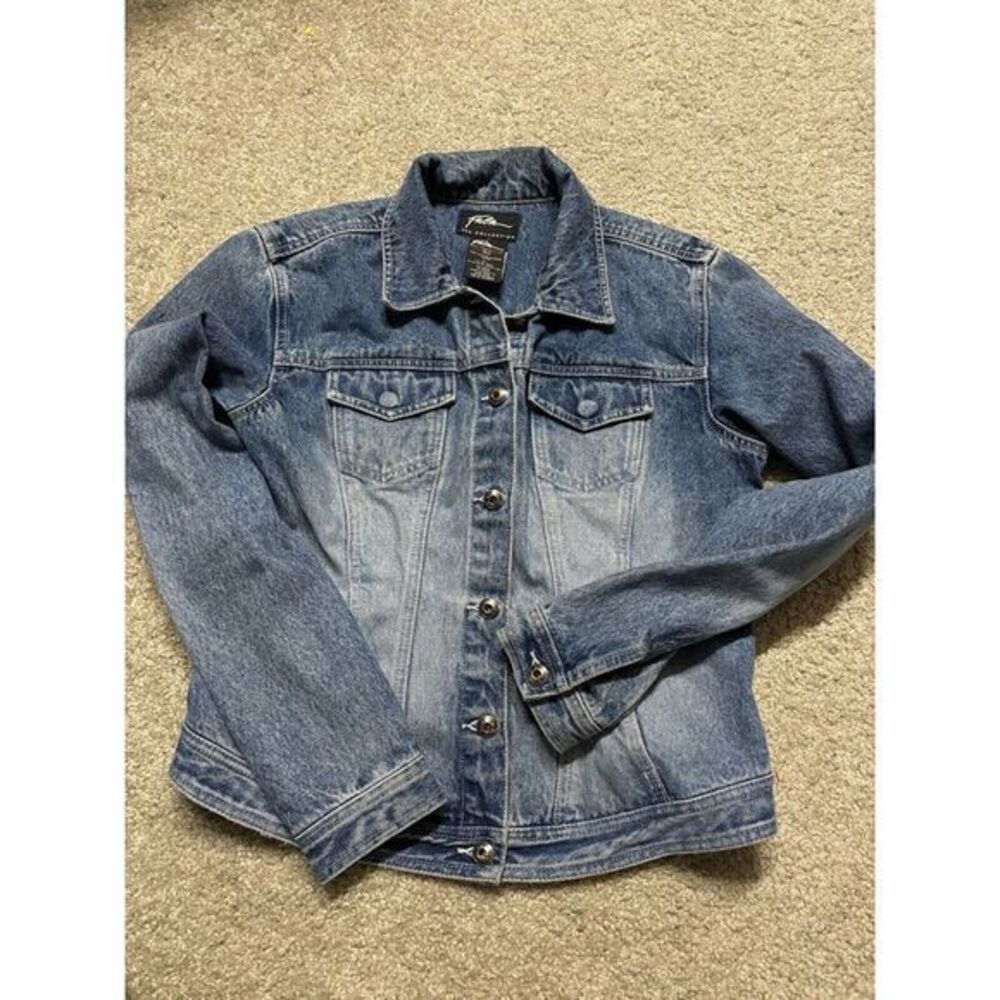 Vintage FUBU The Collection Jean Jacket Size Large Dark Blue